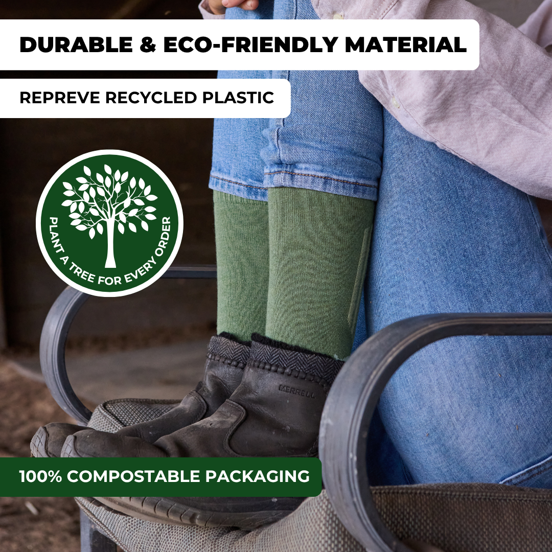 Winter Socks - Bug Repellent- Mid-Calf - Moss