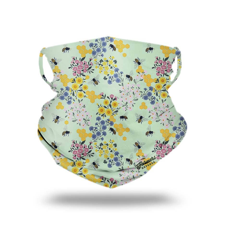 Farmers Neck Gaiter - Save the Bee's Mint FINAL SALE