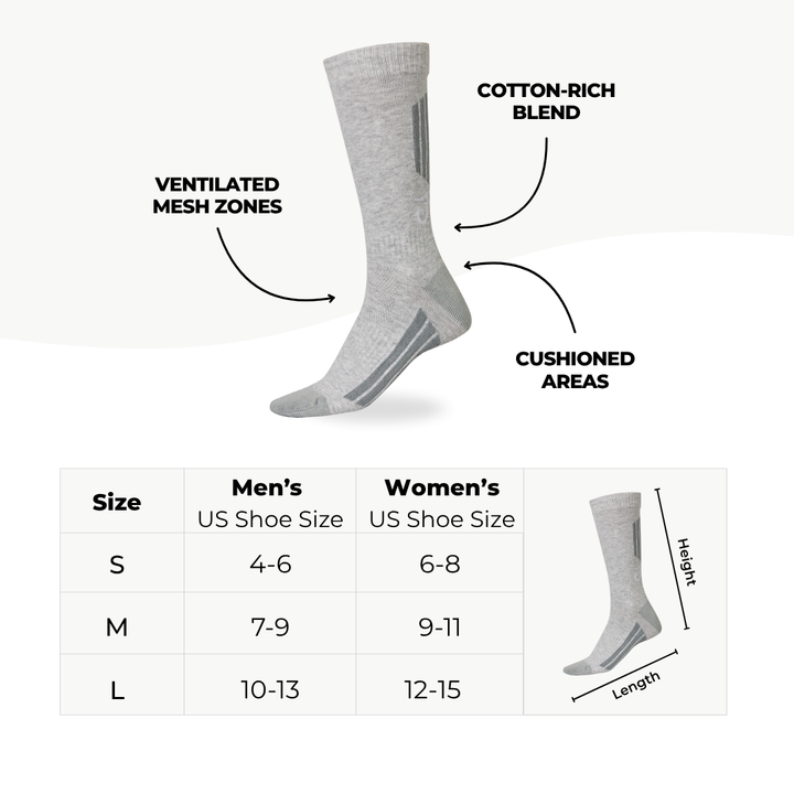 Winter Socks - Bug Repellent- Mid-Calf - Stone