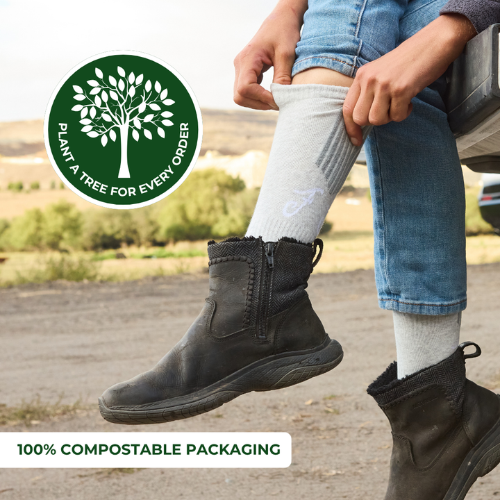 Winter Socks - Bug Repellent- Mid-Calf - Stone