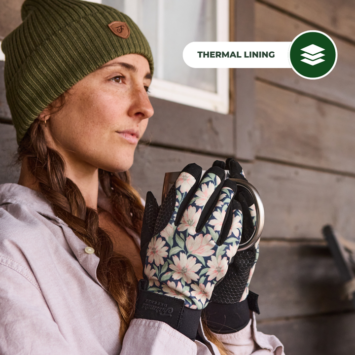 Waterproof Winter Gloves - Painted Peony