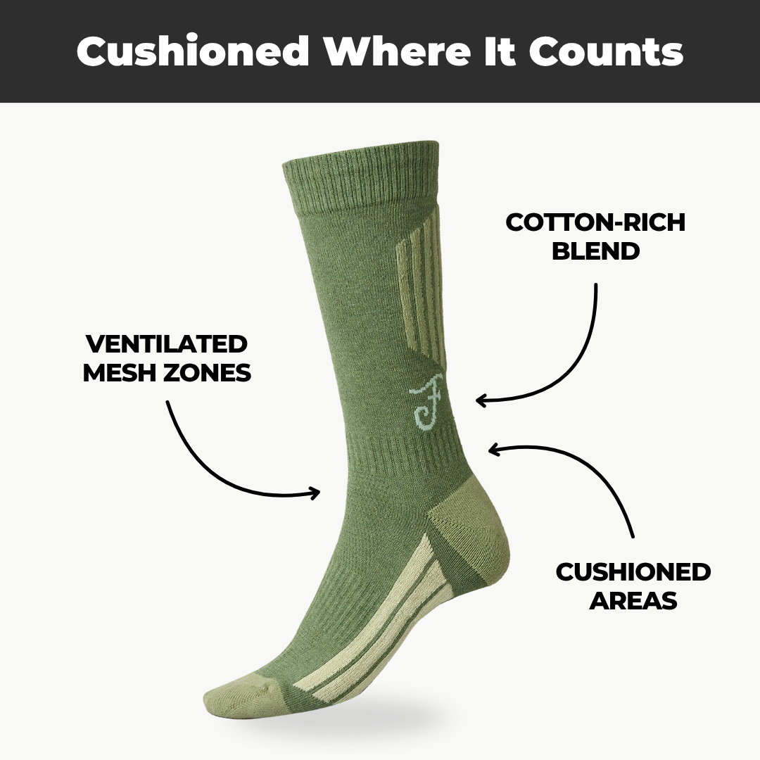 Winter Socks - Bug Repellent- Mid-Calf - Moss