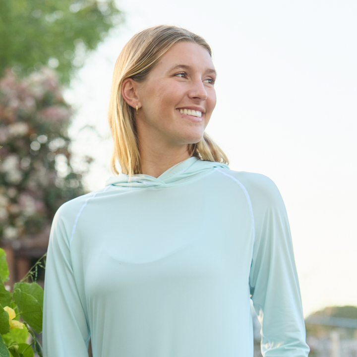 Women's UV Sun Hoodie - Light Green