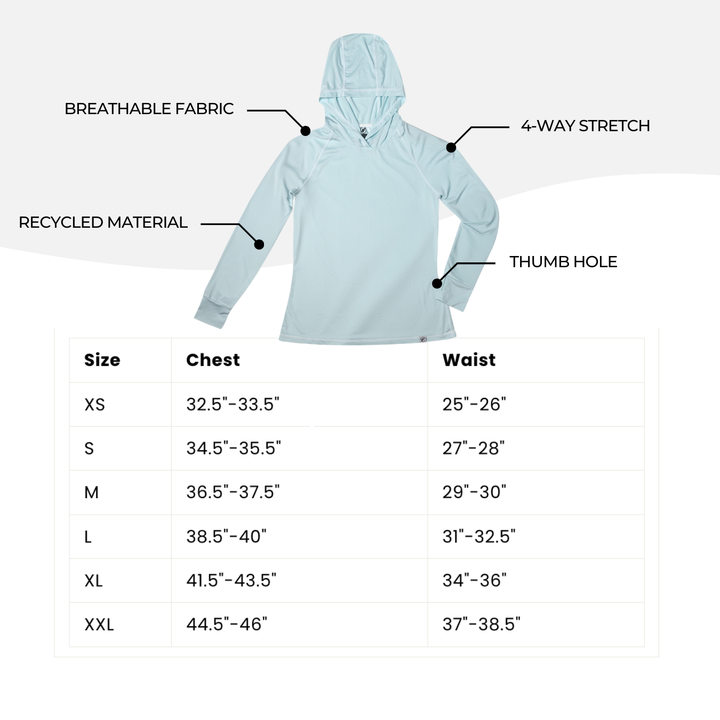 Women's UV Sun Hoodie - Light Green