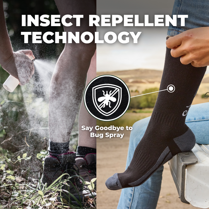 Winter Socks - Bug Repellent- MId-Calf - Night