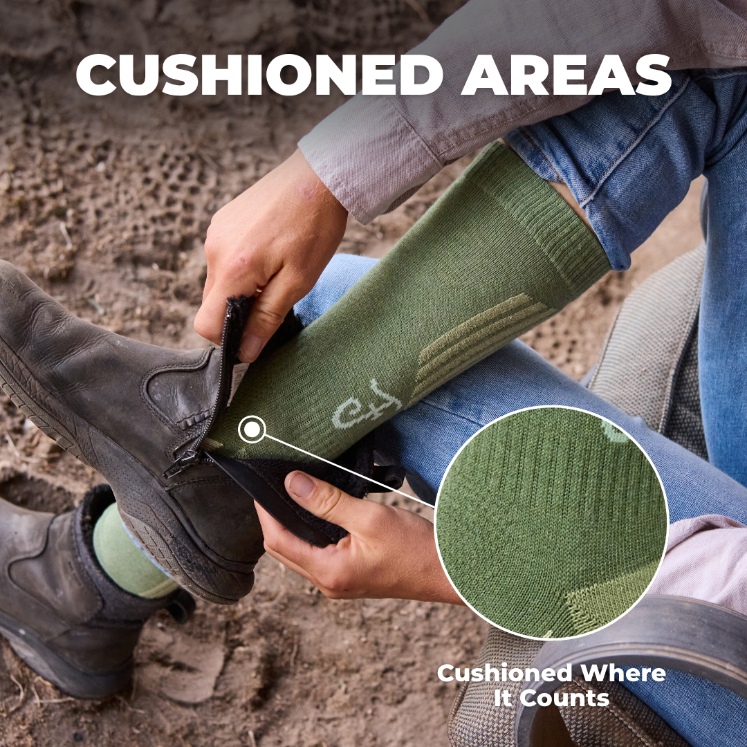 Winter Socks - Bug Repellent- Mid-Calf - Moss