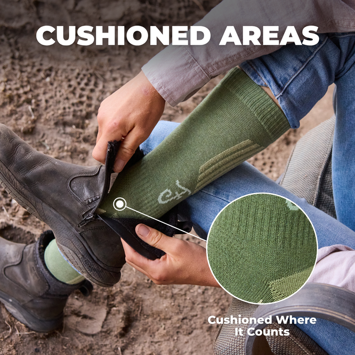 Winter Socks - Bug Repellent- Mid-Calf - Moss