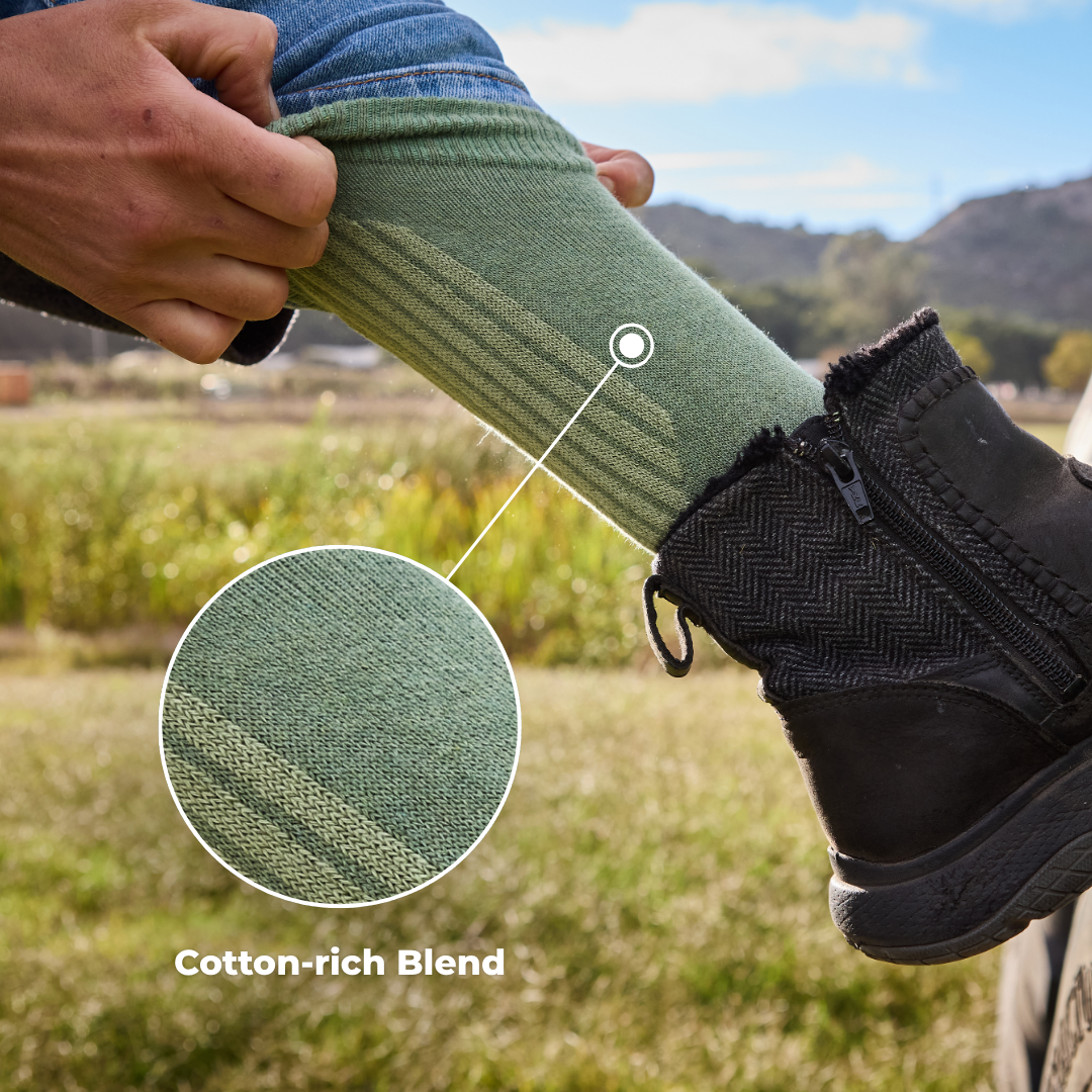 Winter Socks - Bug Repellent- Mid-Calf - Moss
