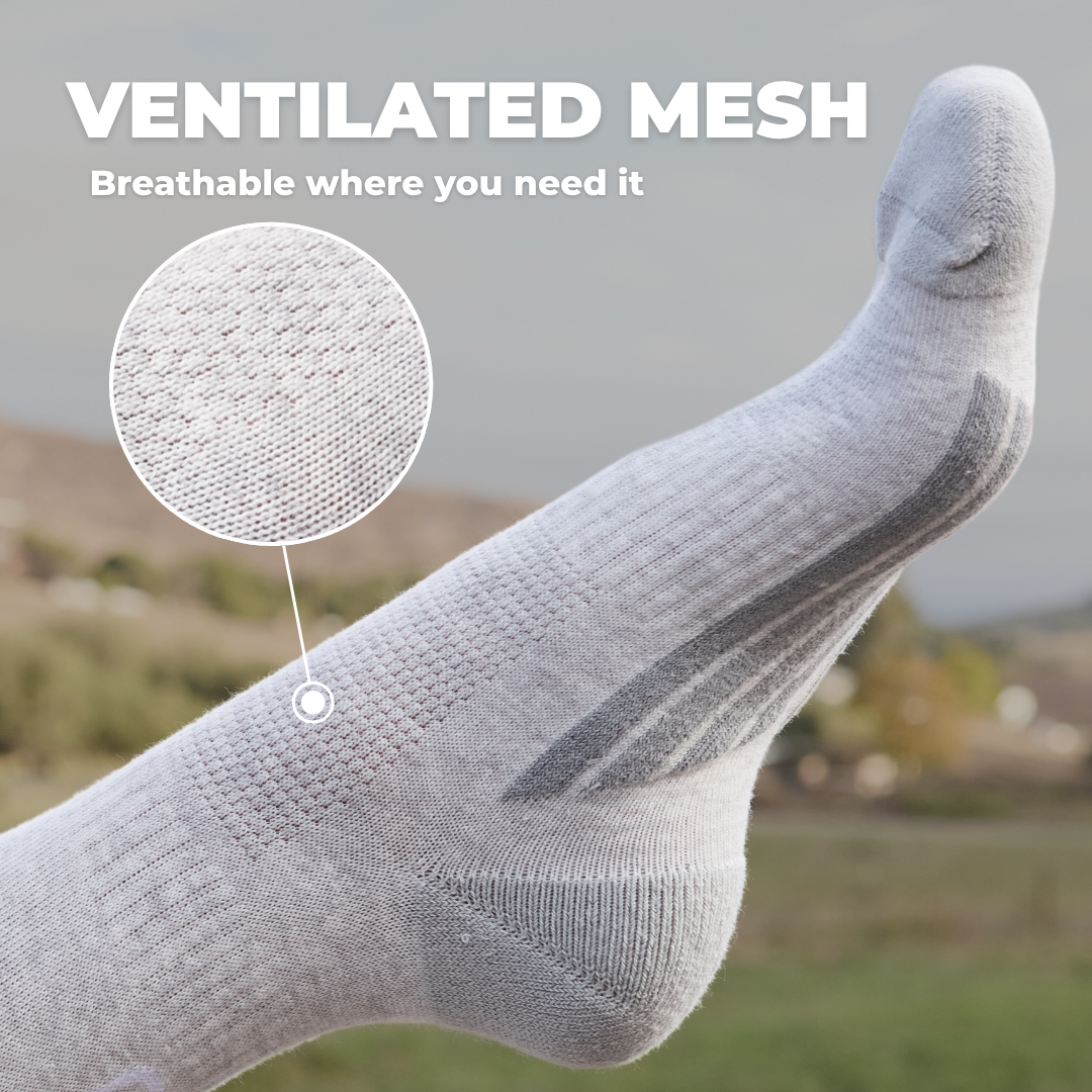 Winter Socks - Bug Repellent- Mid-Calf - Stone