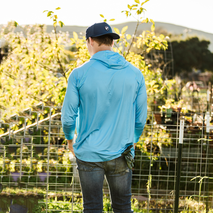 Men's UV Sun Hoodie - Blue Horizon