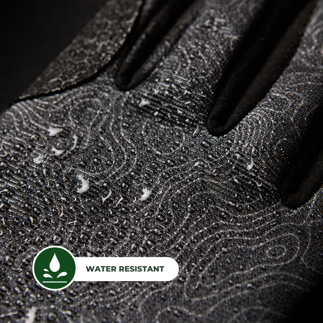Waterproof Winter Gloves -  Topo Map - Black