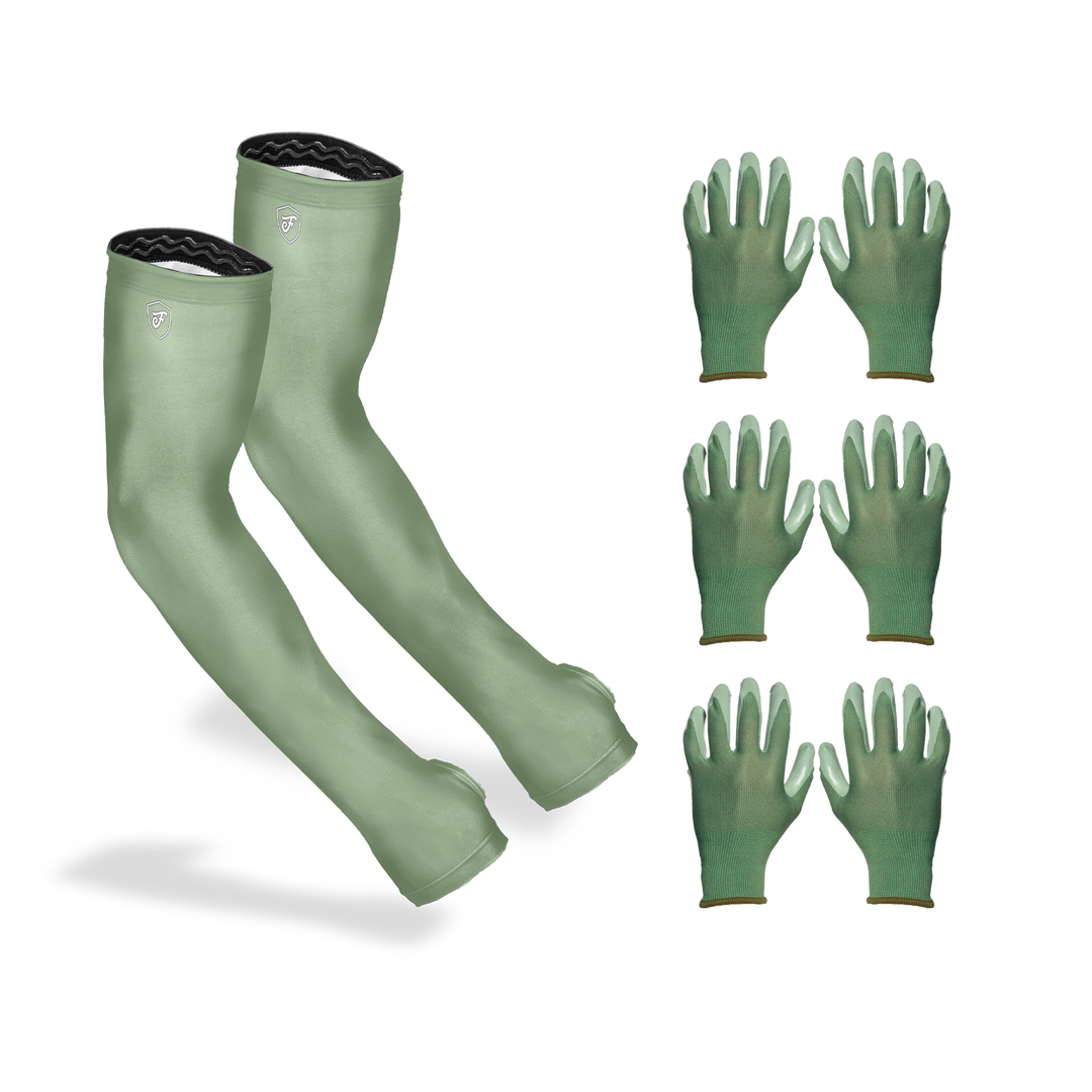 Nitrile Glove + Sleeve Pack - Forest Green