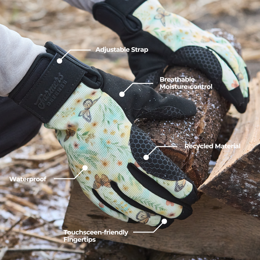 Waterproof Winter Gloves -  Butterfly Field