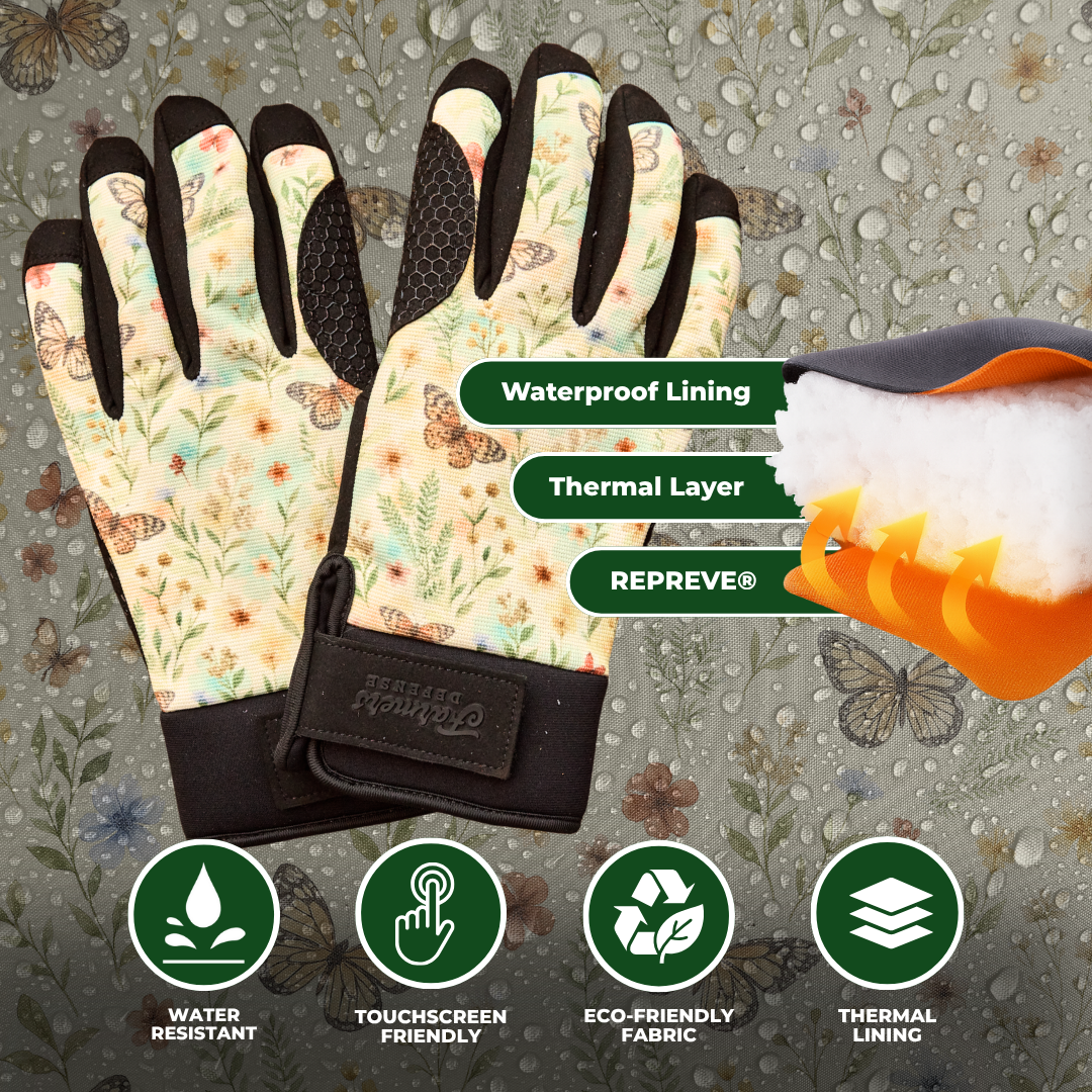 Waterproof Winter Gloves -  Butterfly Field