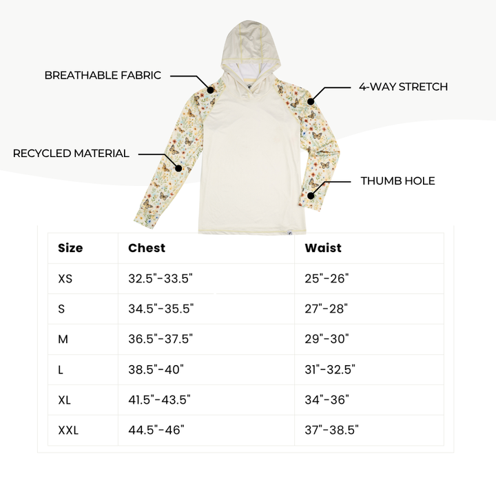 UV Hoodie - Women's - Butterfly Field's
