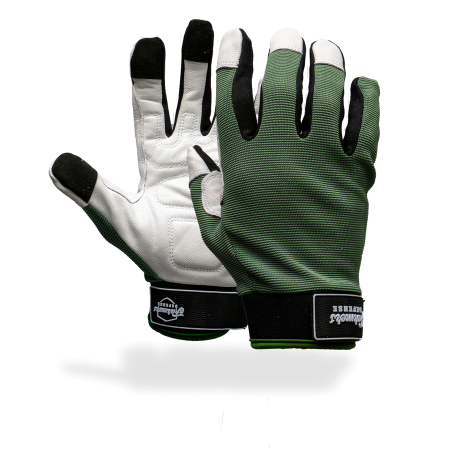 Rugged Guard Leather Gloves - Forest Green – Farmers Defense