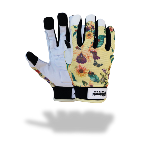 Rugged Guard Leather Gloves - Lady Bug Yellow