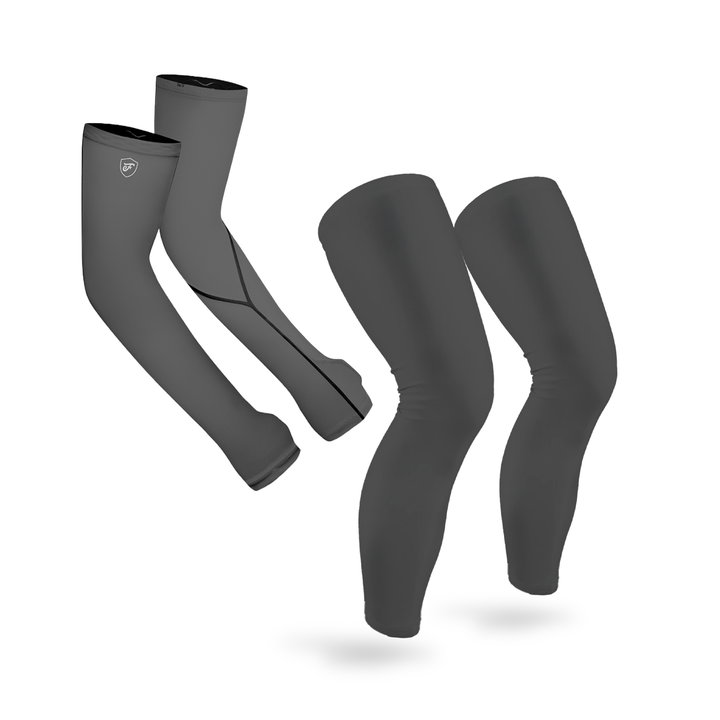 Leg & Arm Sleeves Bundle - Charcoal Grey