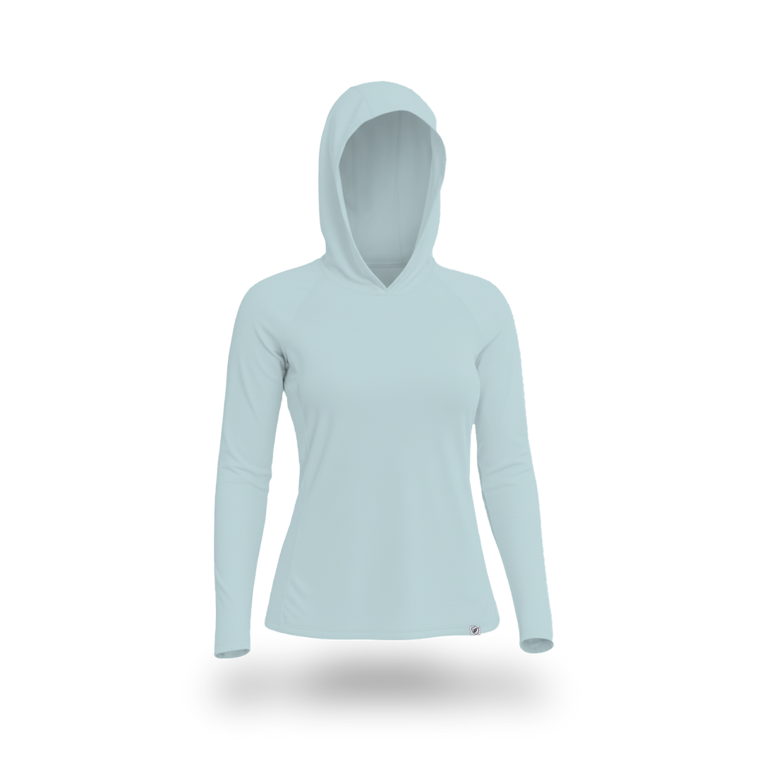 Women's UV Sun Hoodie - Light Cyan