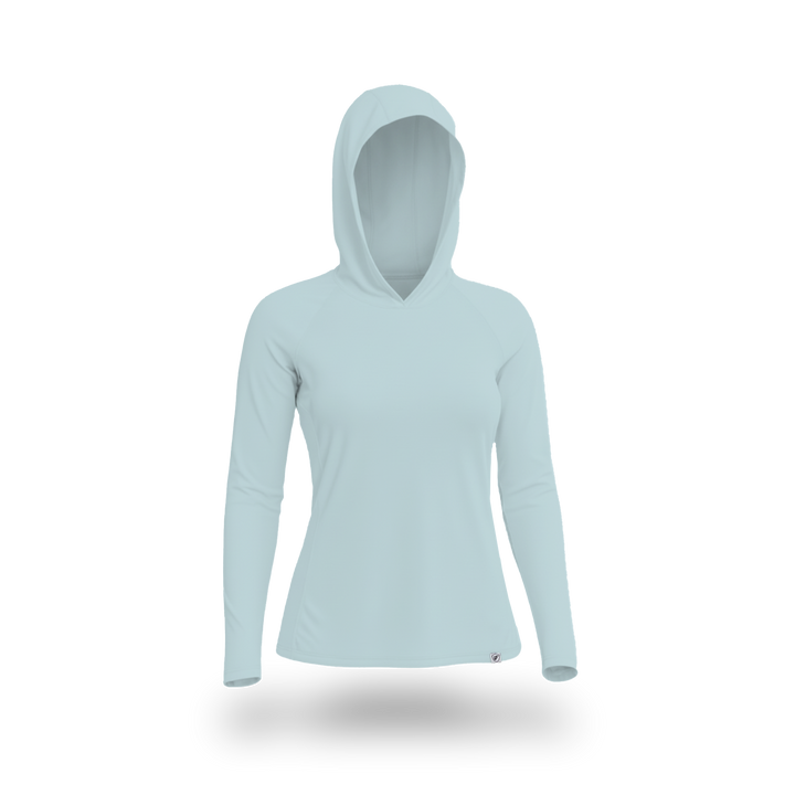 Women's UV Sun Hoodie - Light Cyan