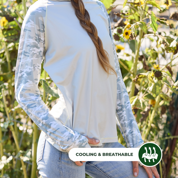 UV Hoodie - Women's - Light Green Camo