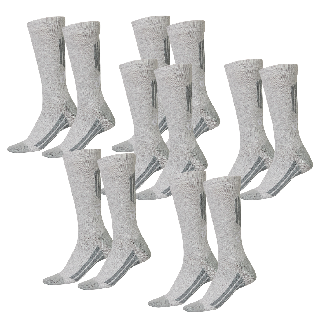 Winter Socks - Bug Repellent - Mid-Calf - Stone - 6 Pack