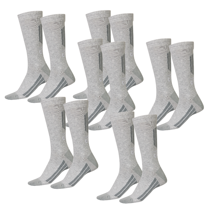 Winter Socks - Bug Repellent - Mid-Calf - Stone - 6 Pack