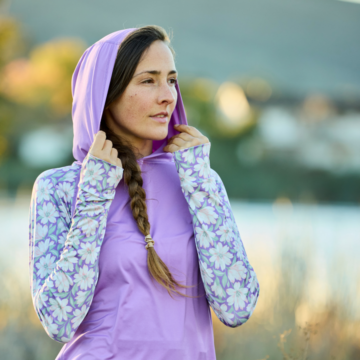 UV Hoodie - Women's - Painted Peony - Pink