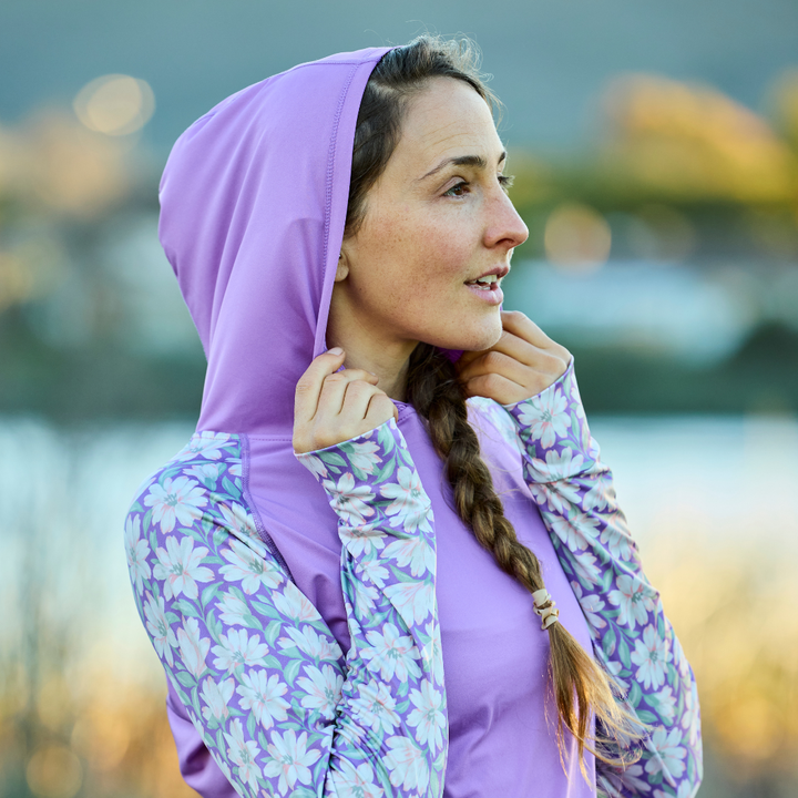 UV Hoodie - Women's - Painted Peony - Pink