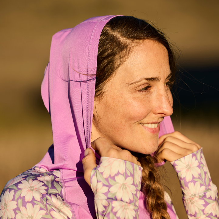 UV Hoodie - Women's - Painted Peony - Pink