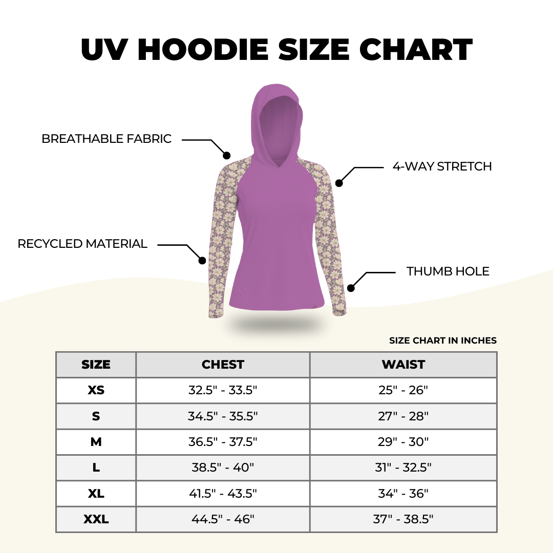 UV Hoodie - Women's - Painted Peony - Pink