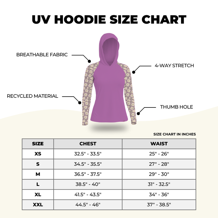 UV Hoodie - Women's - Painted Peony - Pink