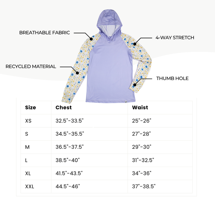 UV Hoodie - Women's - Pressed Flower's
