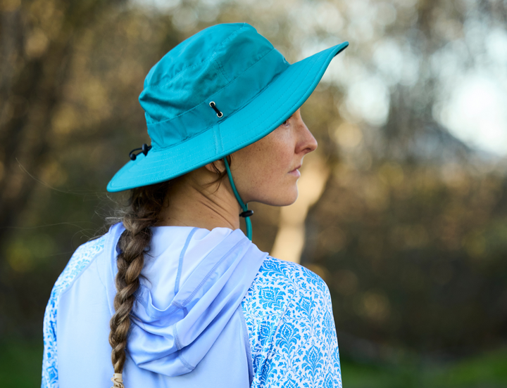 UV Hoodie - Women's - Royal Blue Damask