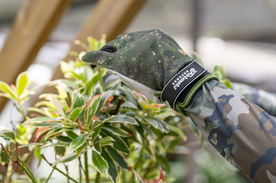Rugged Guard Leather Gloves - Green Brush Camo