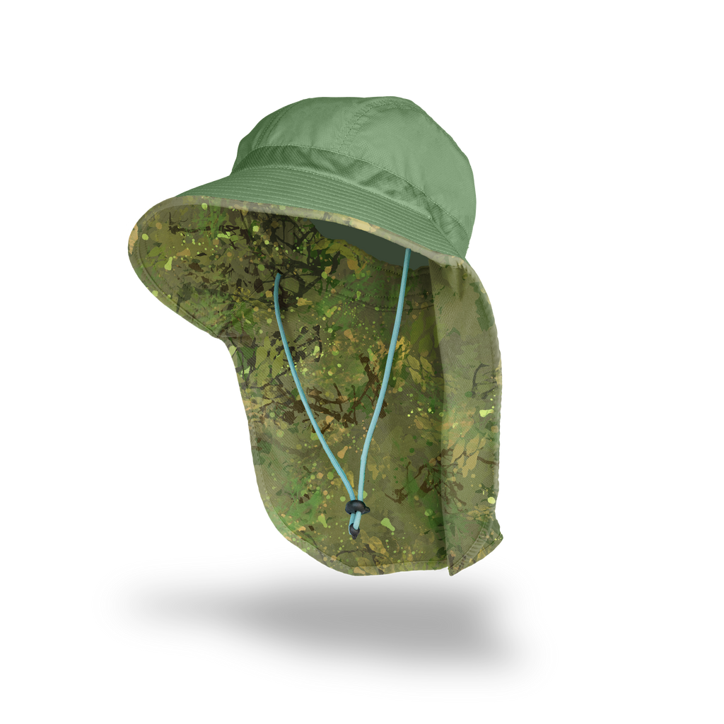 Farmers Defense Sun Hat One Size Green Brush Camo