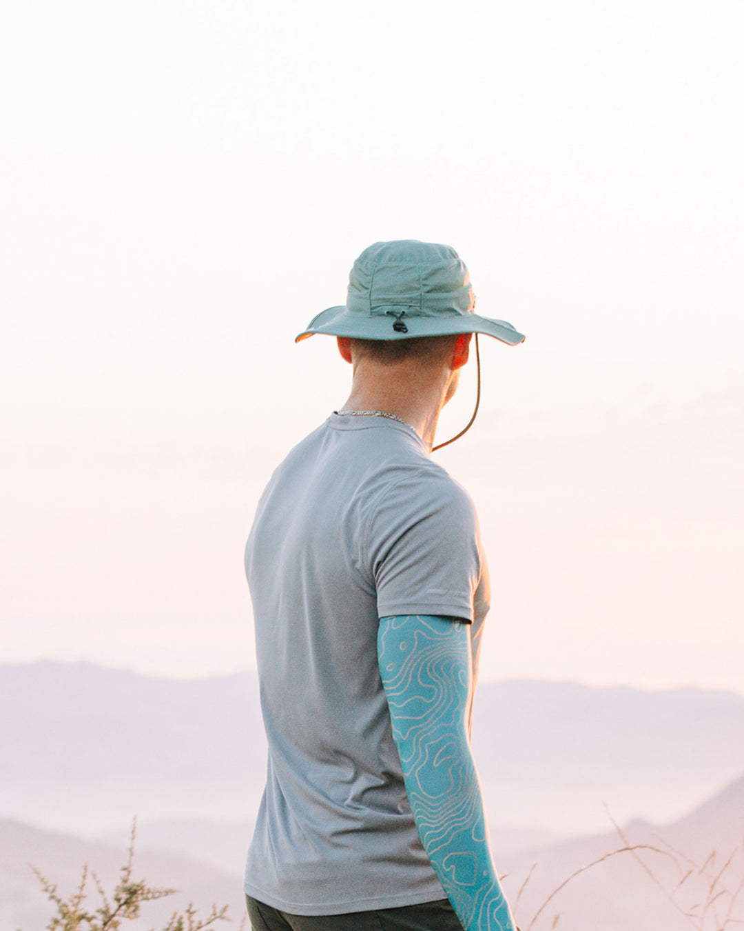 Venture Sun Hat - Topo Map Green