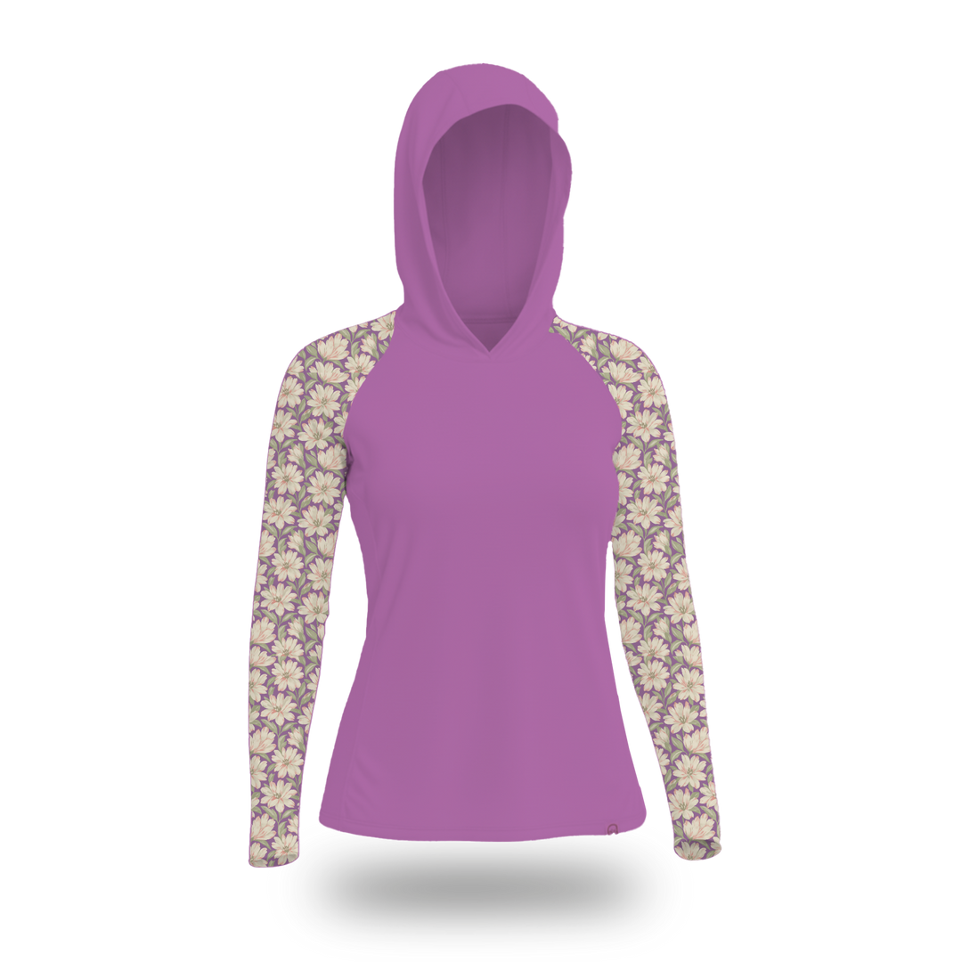 UV Hoodie - Women's - Painted Peony - Pink