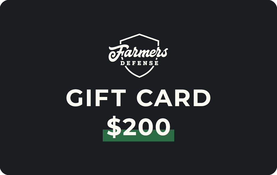 Farmers Defense Gift Card  ($27-$200)