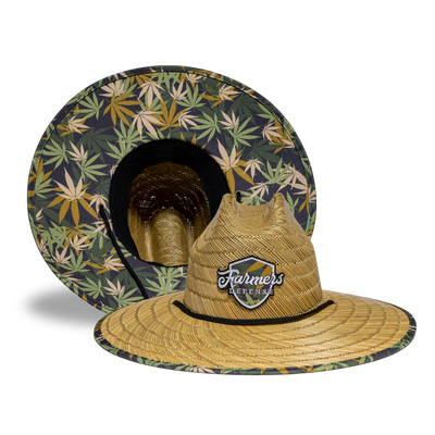 Farmers Defense Straw Hat - Leaf Camo
